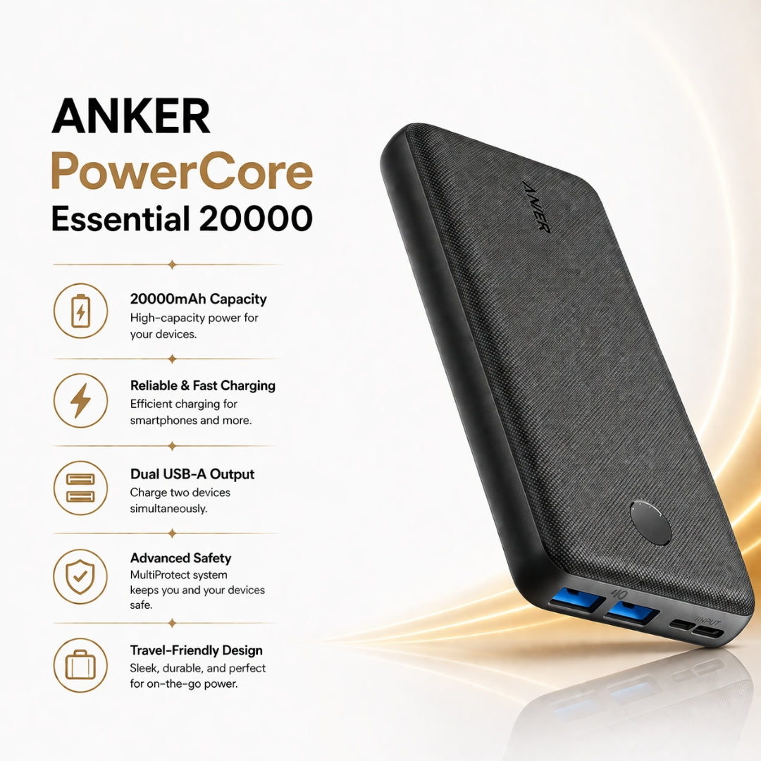 بطارية متنقلة أنكر باور كور اسينشال 20000mAh