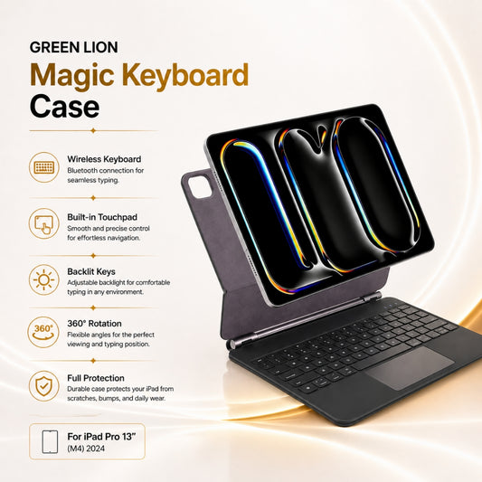 حافظة لوحة المفاتيح Green Lion Magic Keyboard لجهاز iPad (مقاس 13 بوصة)