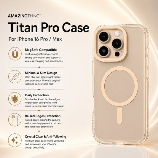 كفر AmazingThing Titan Pro لهاتف آيفون 16 برو/ماكس (بسيط)