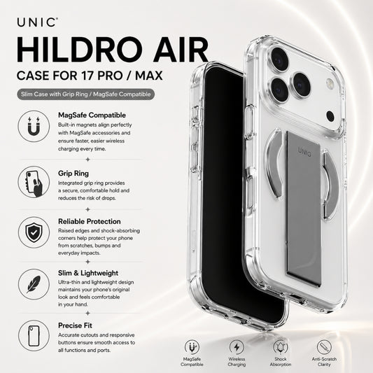 جراب Uniq Heldro Air لهاتف iPhone 17 Pro/Max
