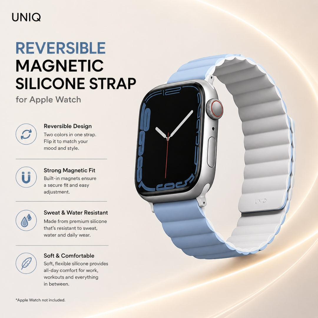 UNIQ Reversible Magnetic Silicone Strap for Apple Watch