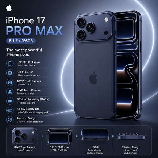 iPhone 17 Pro Max 256GB - Blue