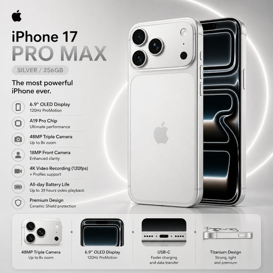 iPhone 17 Pro Max 256GB - Silver