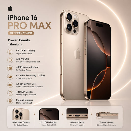 iPhone 16 Pro Max 256GB - Desert Titanium