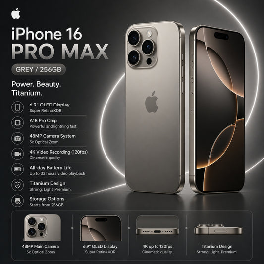 iPhone 16 Pro Max 256GB - Natural Grey