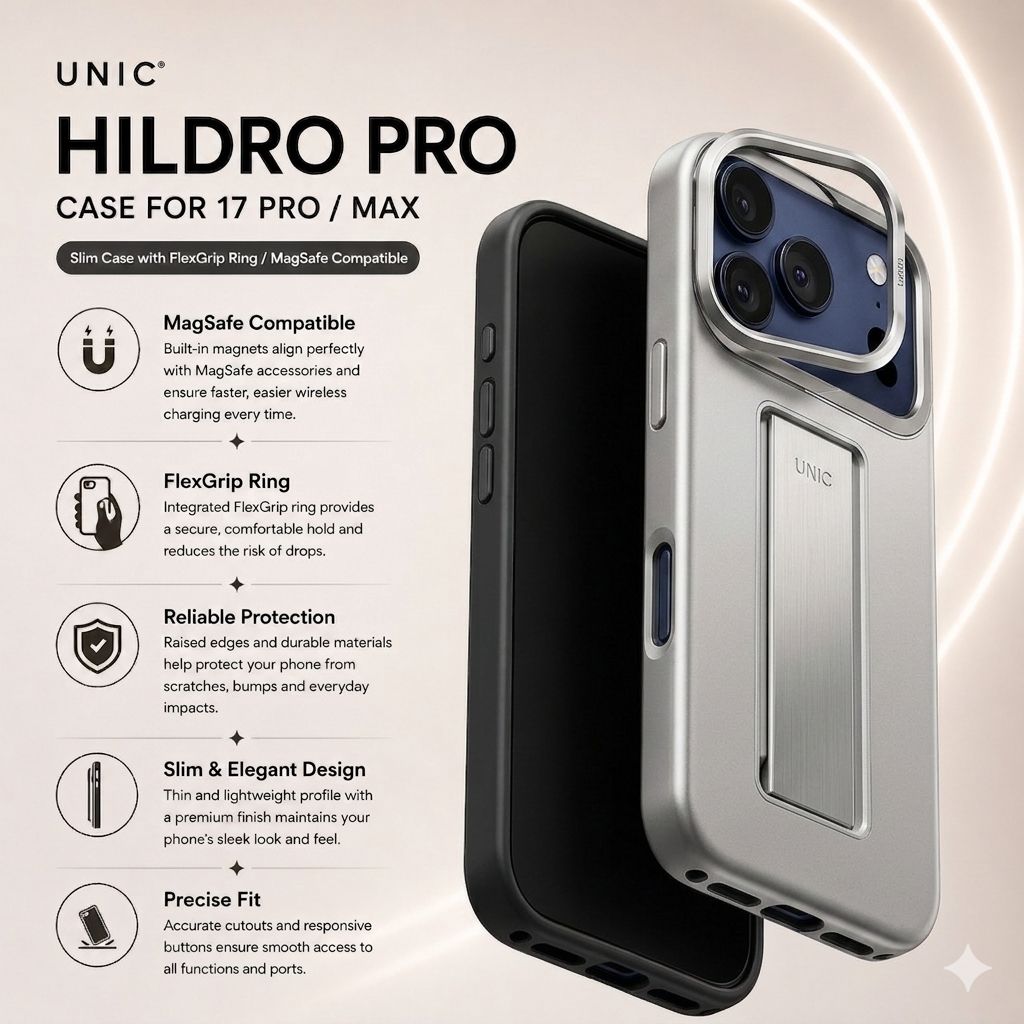 جراب UNIC Hildro Pro (آيفون 17 برو / برو ماكس)