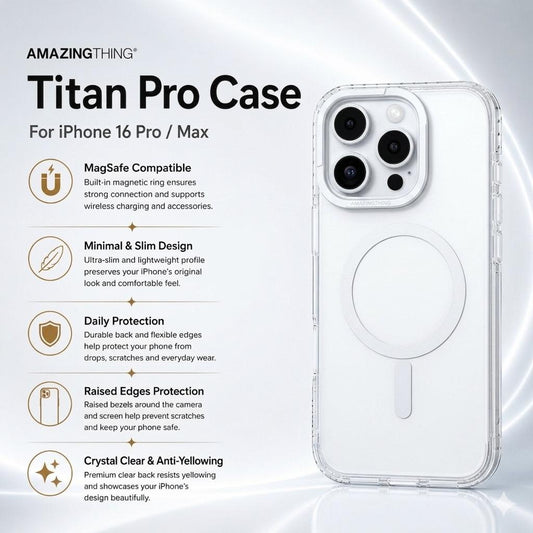 جراب AmazingThing Titan Pro Minimal لهاتف iPhone 16 Pro Max